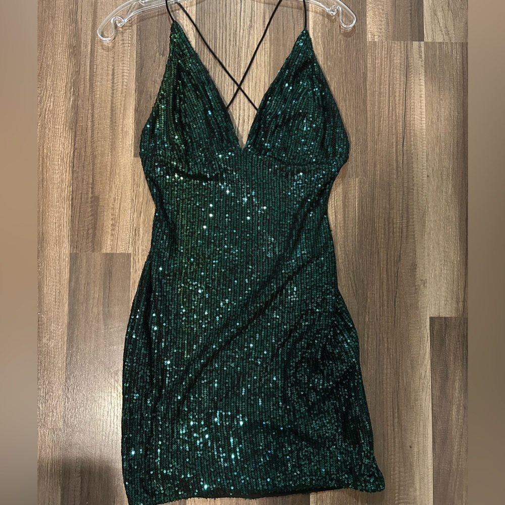 Bear Dance Sparkling Green  Dress